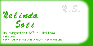 melinda soti business card